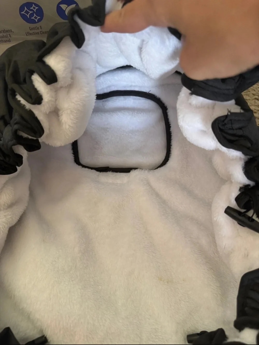 Fleece car seat carrier cover
